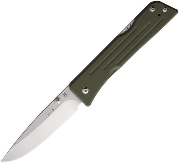 Main Street Route 66 Lockback S45VN OD Green Folding Knife