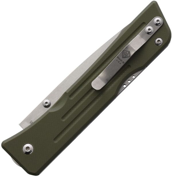 Main Street Route 66 Lockback S45VN OD Green Folding Knife
