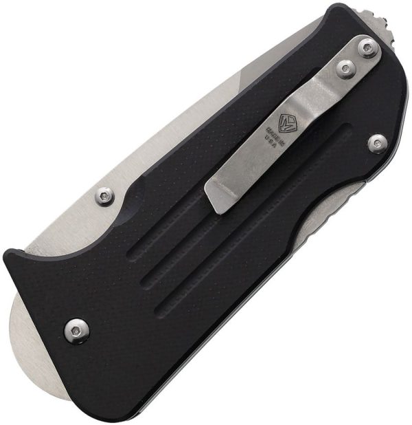 Main Street Broadway Lockback Black Tanto Folding Knife S45VN