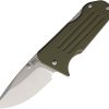 Main Street Broadway Lockback S45VN Folding Knife OD Green