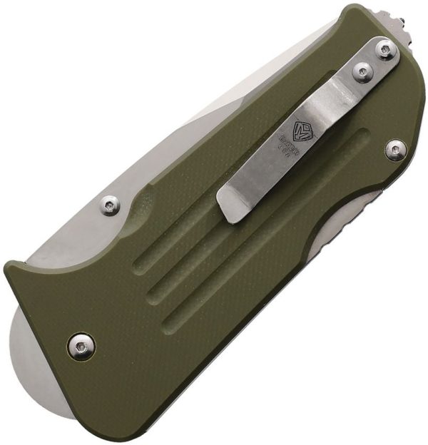 Main Street Broadway Lockback S45VN Folding Knife OD Green