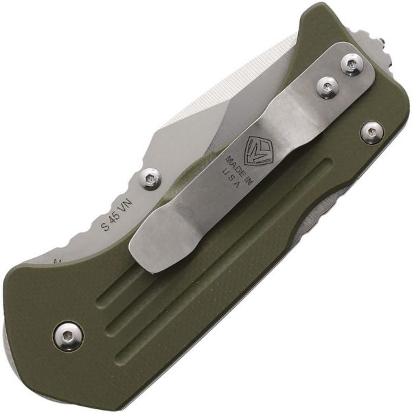 Main Street Lombard Lockback S45VN OD Green Folding Knife