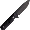 Main Street San Fixed Blade Black 4" 1095 Carbon Steel Knife