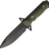 Main Street AIO 2 Fixed Blade 5.3" 1095 Carbon Steel OD Green