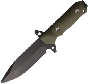 Main Street AIO 2 Fixed Blade 5.3" 1095 Carbon Steel OD Green