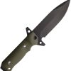 Main Street AIO 2 Fixed Blade 5.3" 1095 Carbon Steel OD Green