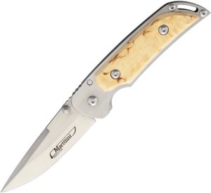 Marttiini MFK-2CB Curly Birch Folding Knife 3.125" Stainless