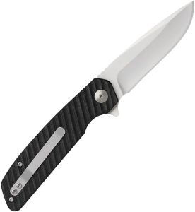 Marttiini MEF8 Linerlock Folding Knife 3.5" Stainless Blade Black G10