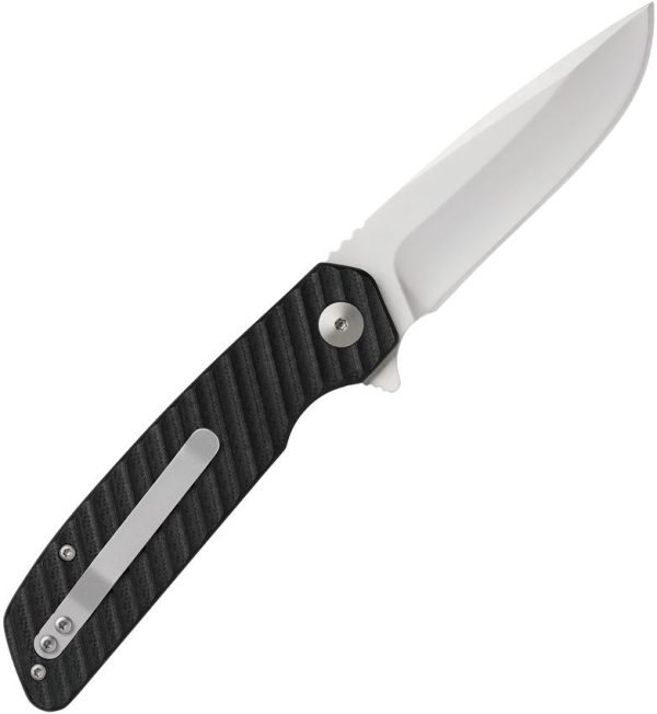 MN970210.jpg Marttiini MEF8 Linerlock Folding Knife 3.5" Stainless Blade Black G10