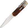 Marbles Folding Bowie 4" Stainless Blade Brown Bone Handle