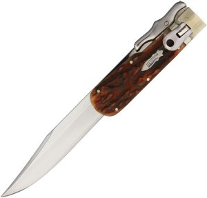MR101.jpg Marbles Folding Bowie 4" Stainless Blade Brown Bone Handle