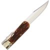 Marbles Folding Bowie 4" Stainless Blade Brown Bone Handle