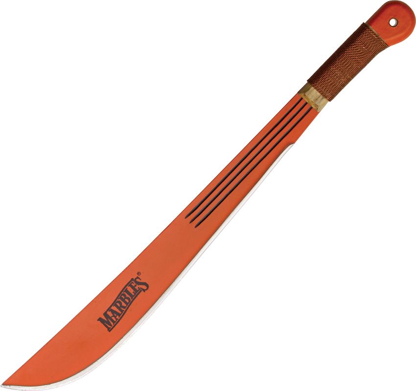 Marbles 18" Carbon Steel Machete with Orange Coating