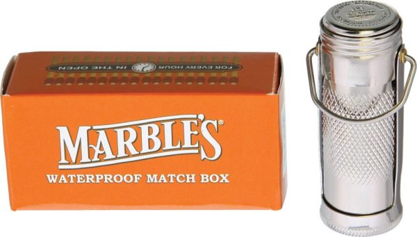 Marbles Match Safe Waterproof Stainless 1900 Patent