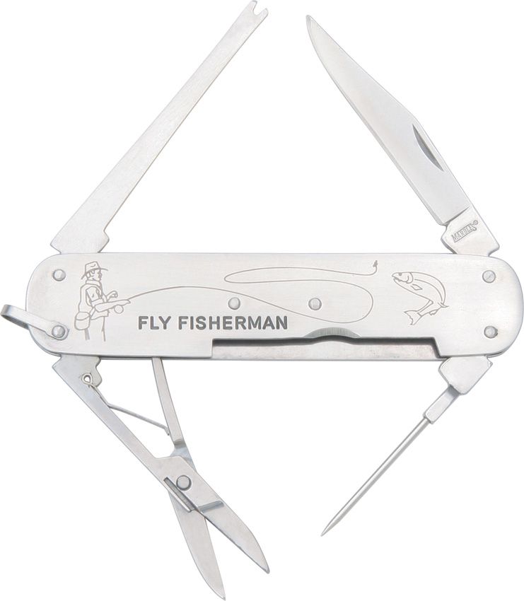 Marbles Fly Fisherman Folding Knife 3.88" Stainless w/ Tools