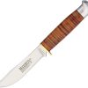 Marbles Fixed Blade 4 Inch Stacked Leather Handle
