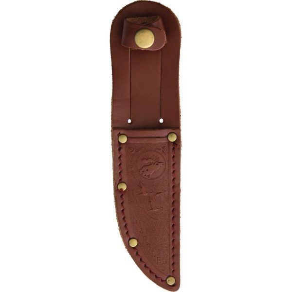 Marbles Fixed Blade 4 Inch Stacked Leather Handle
