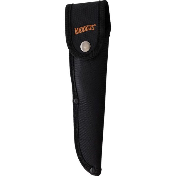 Marbles Folding Bowie 7.25" Stainless Blade White Bone Handle w/ Sheath