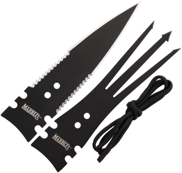 Marbles Gig and Spear Heads - Black Stainless Set