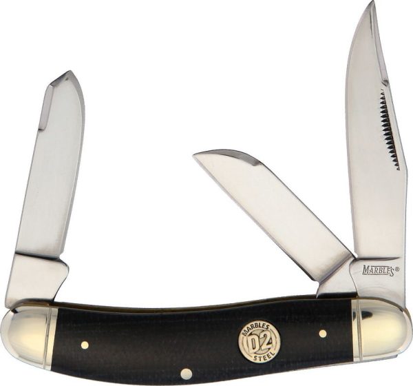 Marbles Sowbelly D2 Folding Knife Black Micarta 3.75"