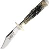 Marbles Large Lockback Swing Guard Folding Knife Black Stag 4.38"