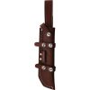 Marbles Fixed Blade Stacked Leather - Satin Stainless