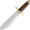 Marbles Bowie Stacked Leather Fixed Blade - 10.5in