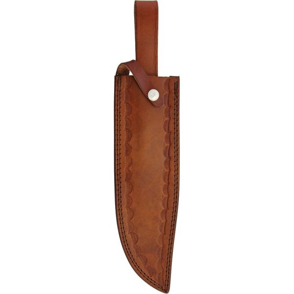 Marbles Bowie Stacked Leather Fixed Blade - 10.5in