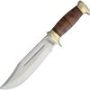 Marbles Stacked Leather Hunter - 7in Clip Point