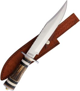 Marbles Stag Bowie Fixed Blade Knife 8.75" Stainless Steel