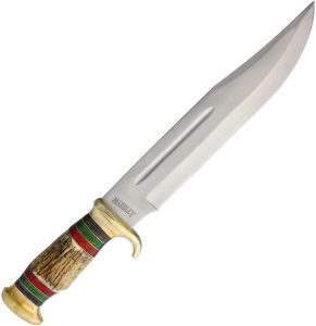 Marbles Bowie Stag Fixed Blade Knife 11.25" Satin Stainless