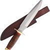 Marbles Stacked Leather Bowie Fixed Blade - 9 Inch