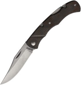 MR585.jpg Marbles Lockback Folding Knife 3.5" Stonewash Blade Brown Micarta