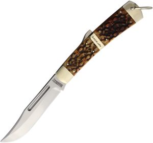 Marbles Big Ole Lockback Folding Knife 5in Blade Brown Bone