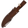 Marbles Stacked Leather Bowie Fixed Blade - Stainless