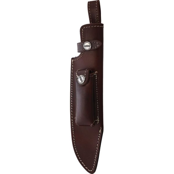 Marbles Hunter Fixed Blade - Stacked Leather Handle