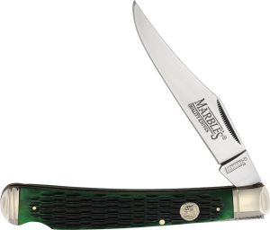 MR632.jpg Marbles One Blade Hunter Green Bone Folding Knife 5.25"