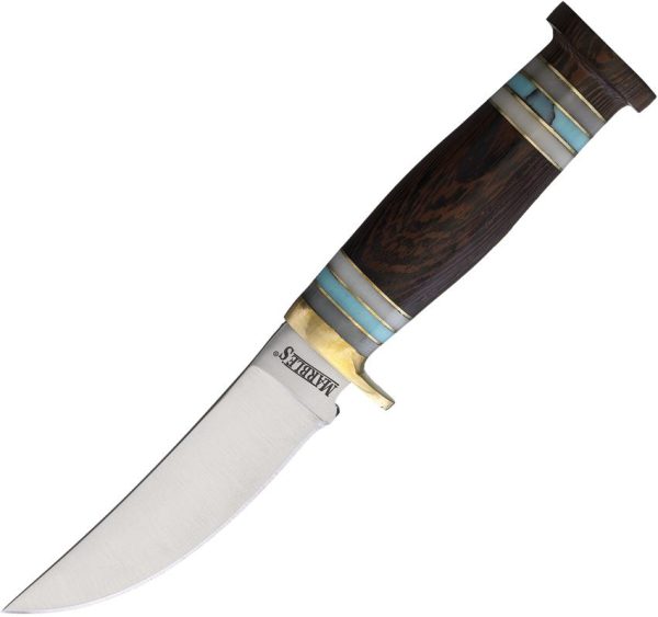 Marbles Hunter Fixed Blade - Brown Wood Handle