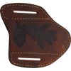Marbles 3" Damascus Fixed Blade Knife with Stag Handle and Sheath