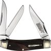 Marbles Sowbelly Whittler Folding Knife Brown Check Bone 3.75"