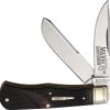 Marbles Trapper Brown Checker Folding Knife 3.88"