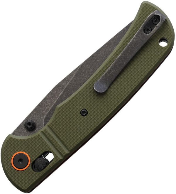 MR694_add_01.jpg Marbles Slide Lock Folding Knife 3.5" Black Stonewash Blade Green G10