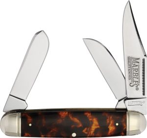 Marbles Cattleman Folder 4.25" Stainless Blades Faux Tortoise