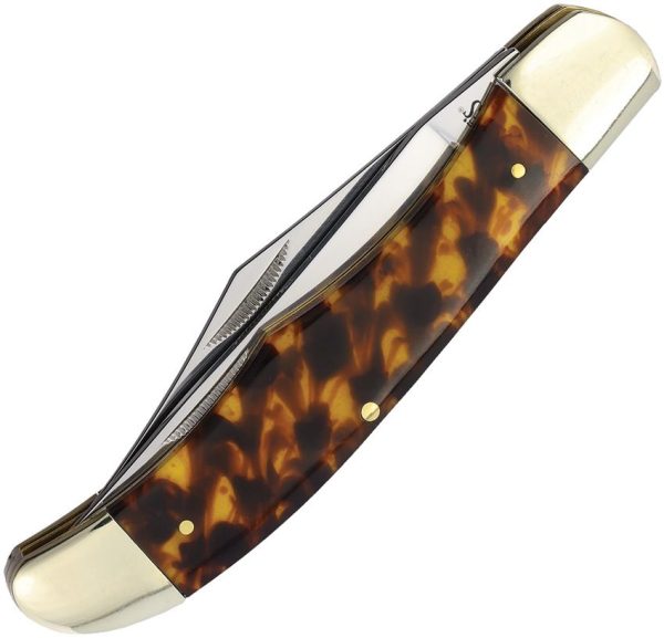 Marbles Folding Hunter Stainless Blades Imitation Tortoise Shell