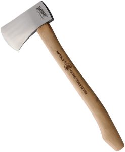 MR9.jpg Marbles No 9 Belt Axe 14" Stainless Hickory Leather Sheath