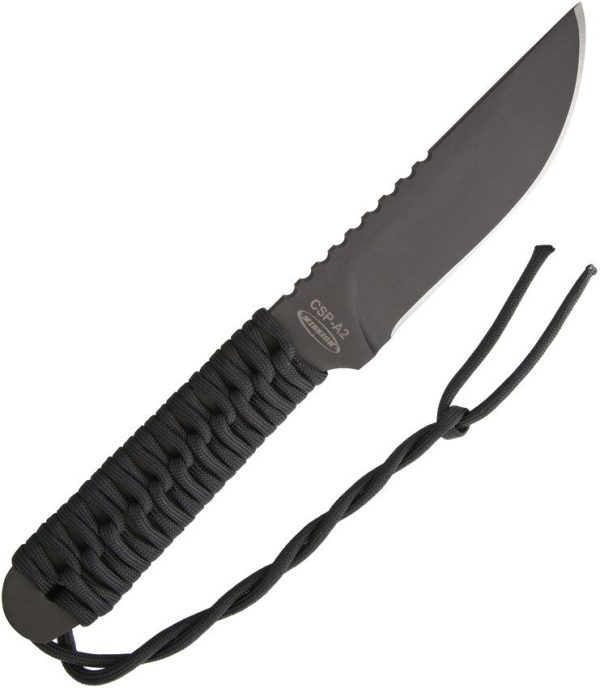 Mission CSP A2 Black Cord Wrap Fixed Blade