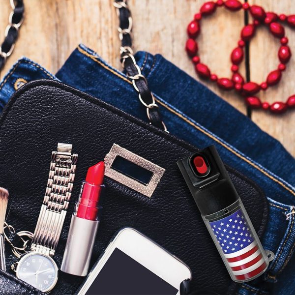 Mace Chameleon Pepper Spray Flag Keyring 3.5in