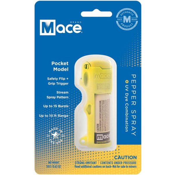 Mace Pocket Model Pepper Spray Yellow - 10% OC