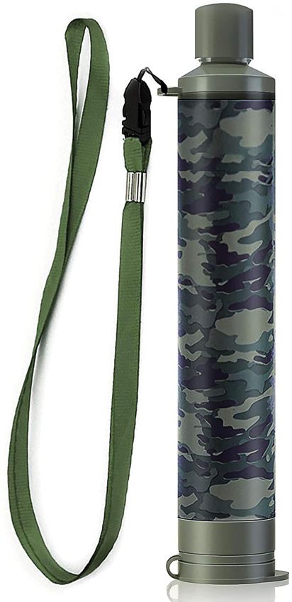 Membrane Solutions Water Filter Straw Camo - 0.1 Micron