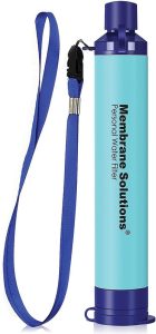 Membrane Solutions Water Filter Straw Blue - 0.1 Micron